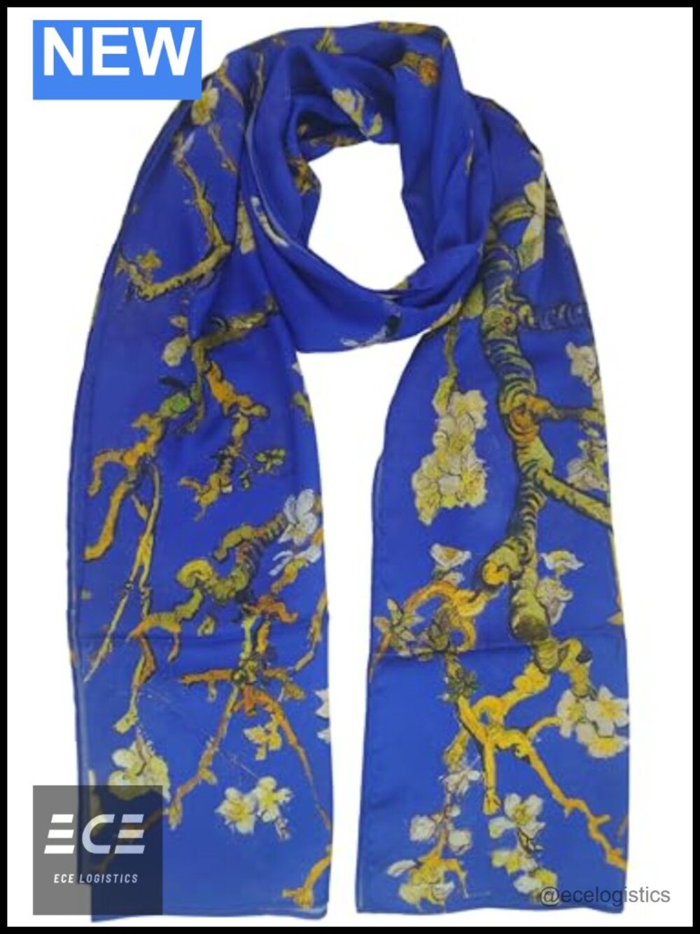 100% Silk Floral Scarf Turkish Elegant Women's Neck Head Wrap Gift